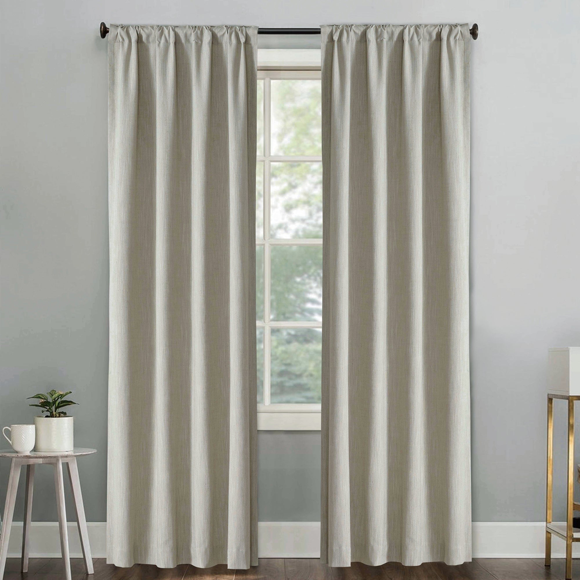Bedford Linen Blended Curtain - Set of 2