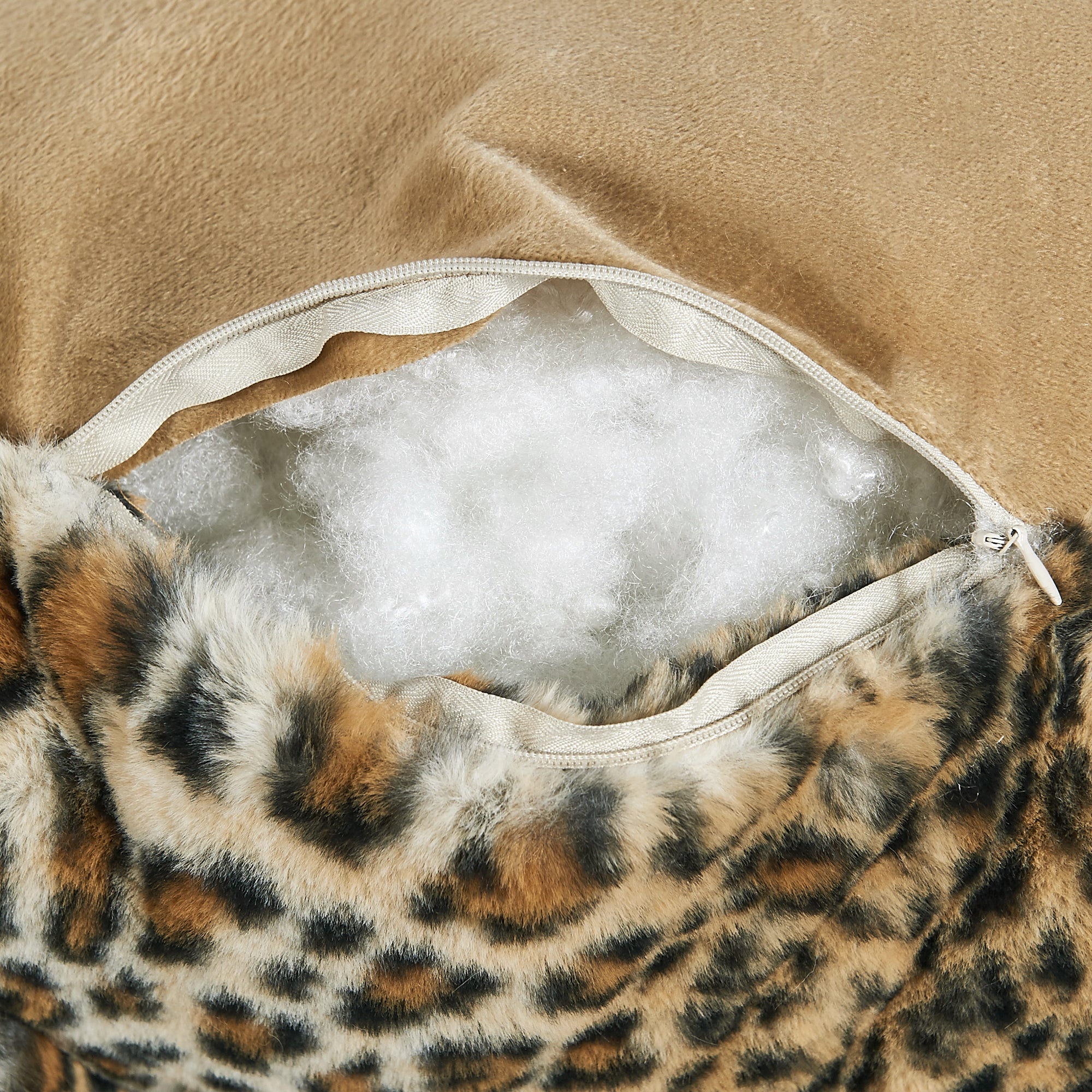 Leopard Faux Fur Bedrest Pillow (20"x18"x17")