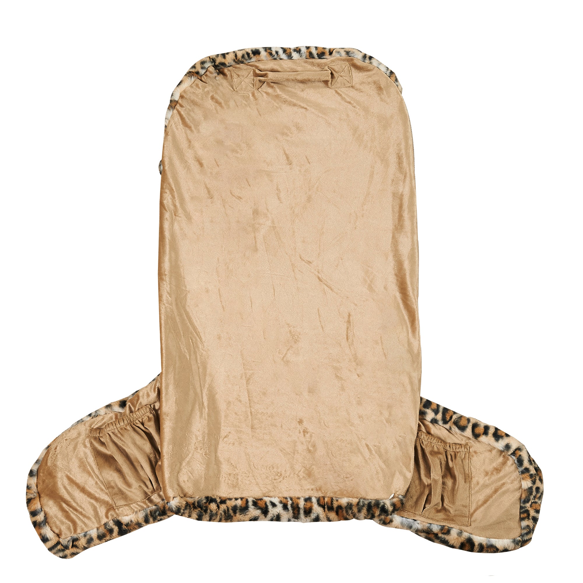 Leopard Faux Fur Large Size Bedrest Pillow Cove (28"x30"x17")