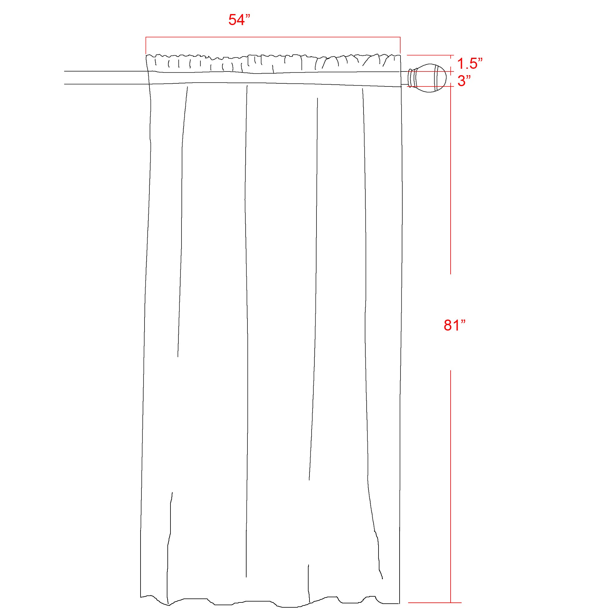 Convent Garden Curtain Set - Set of 2 (54"x84")