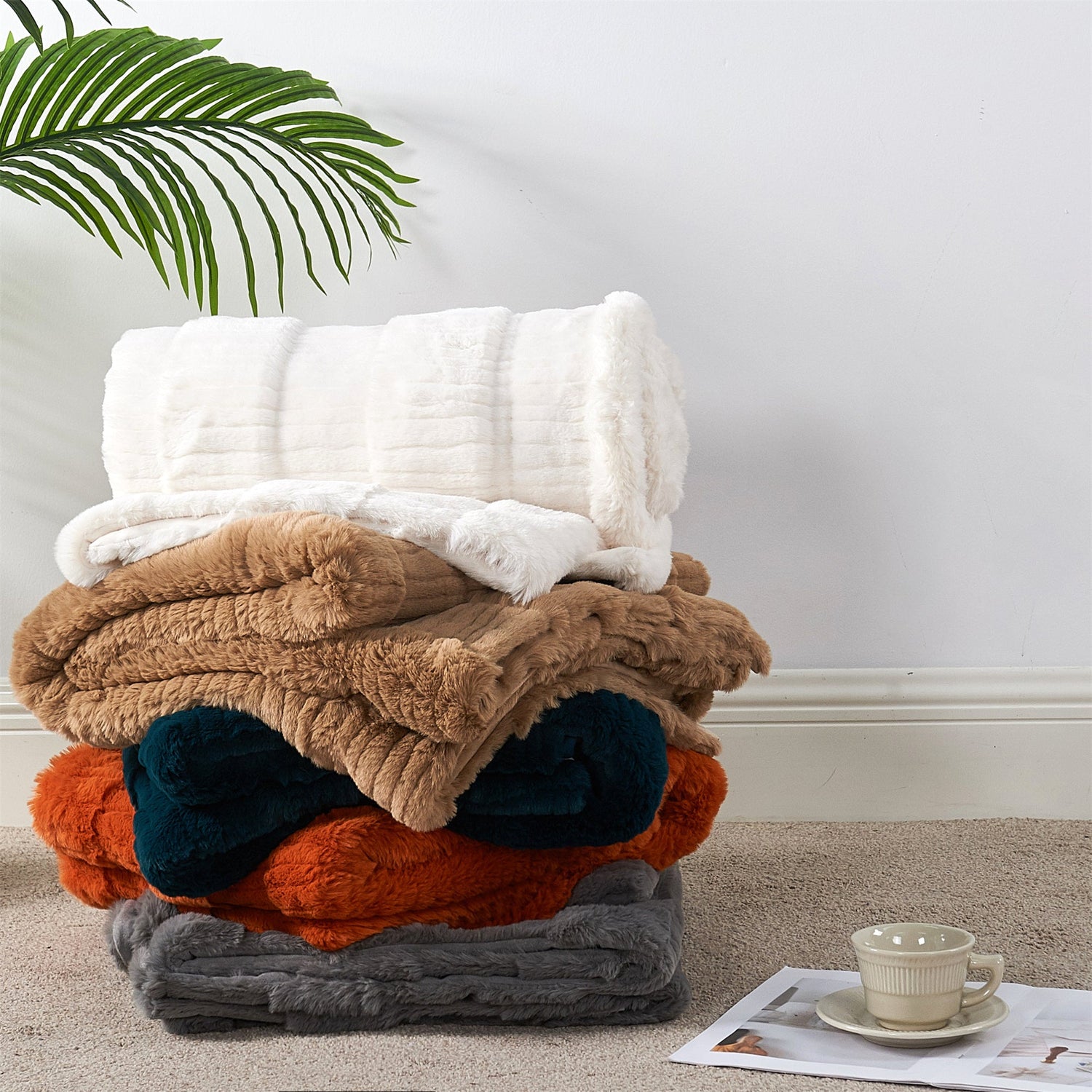 Home Soft Things Coperta in tweed lavorato a maglia nera, 152,4 x 203,2 Home Soft Things Coperta in tweed lavorato a maglia nera, 152,4 x 203,2