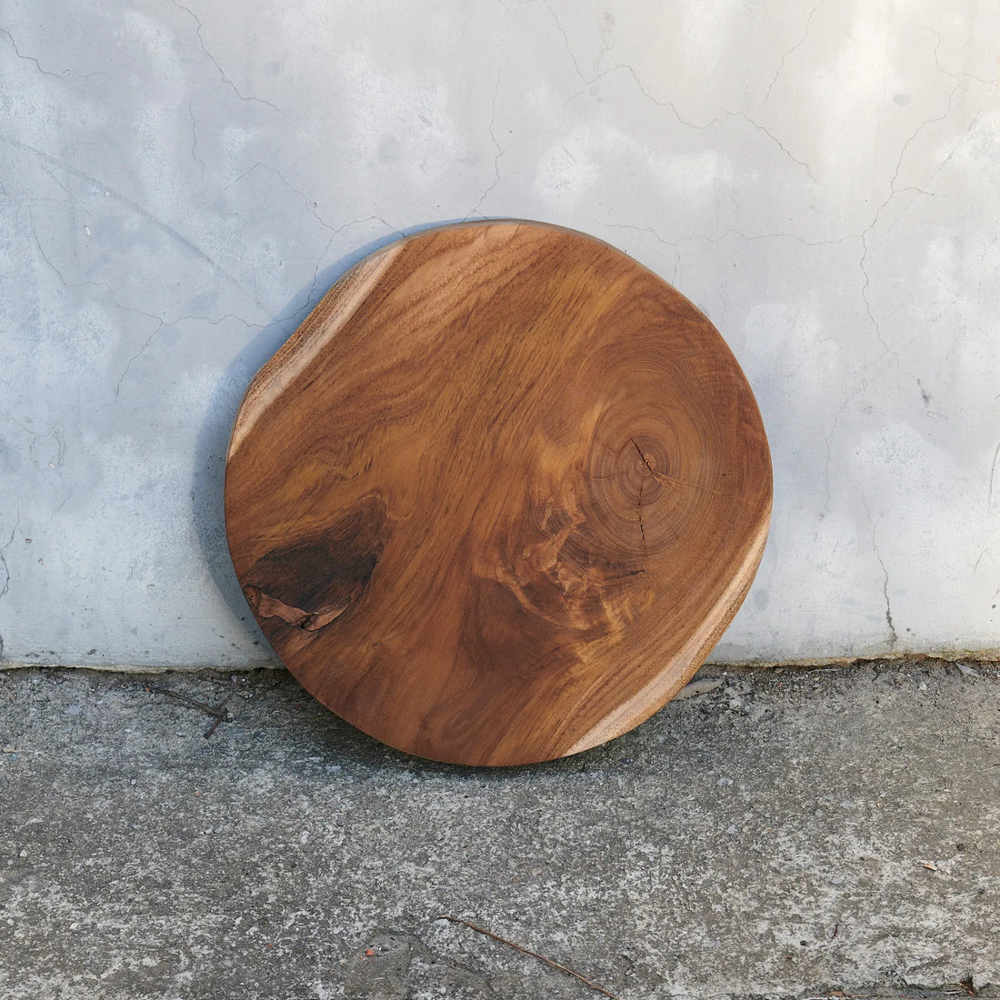 Teak Round Wood Slab-15.7" x 15.7"