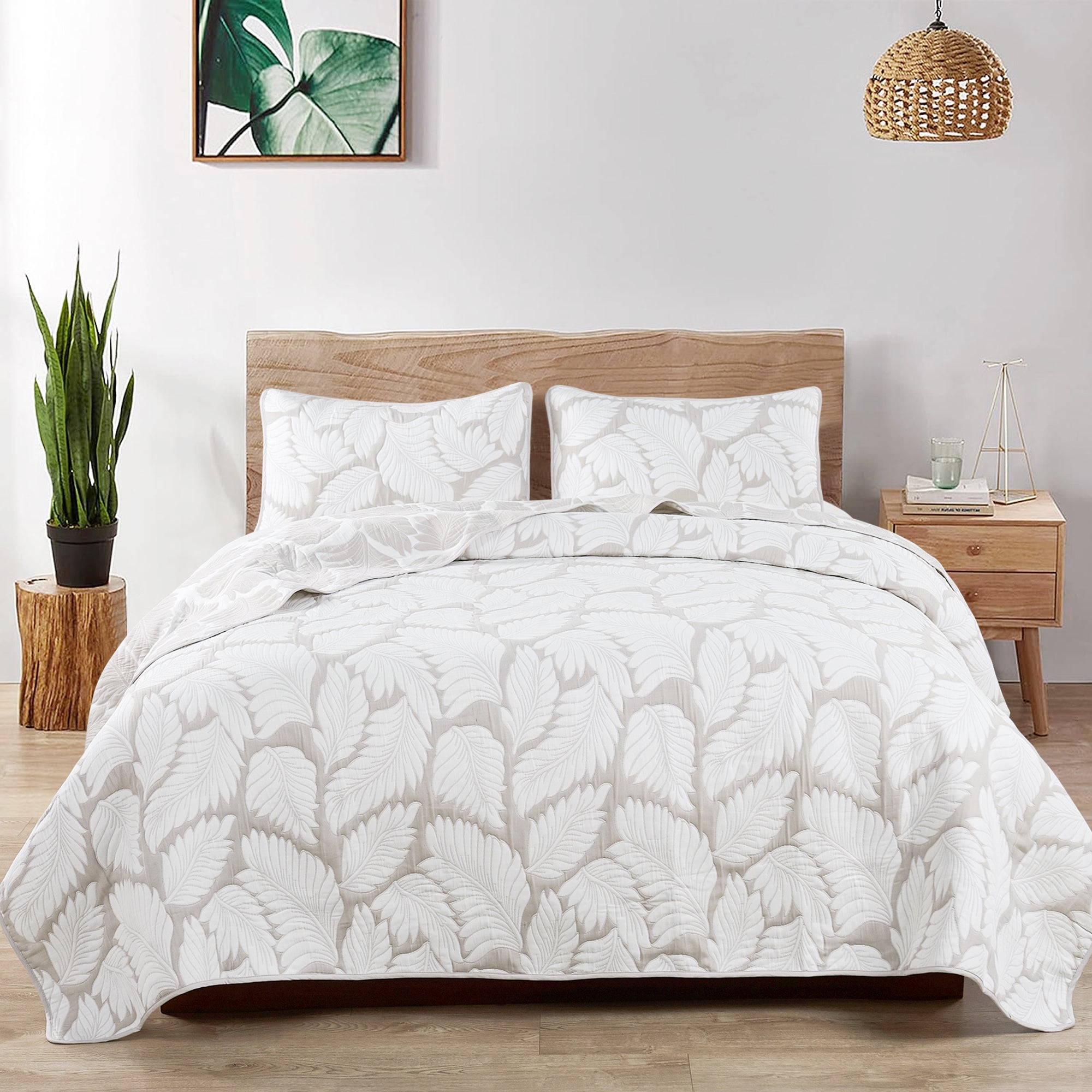 3 Piece Matelasse Jacquard Bedcover Set