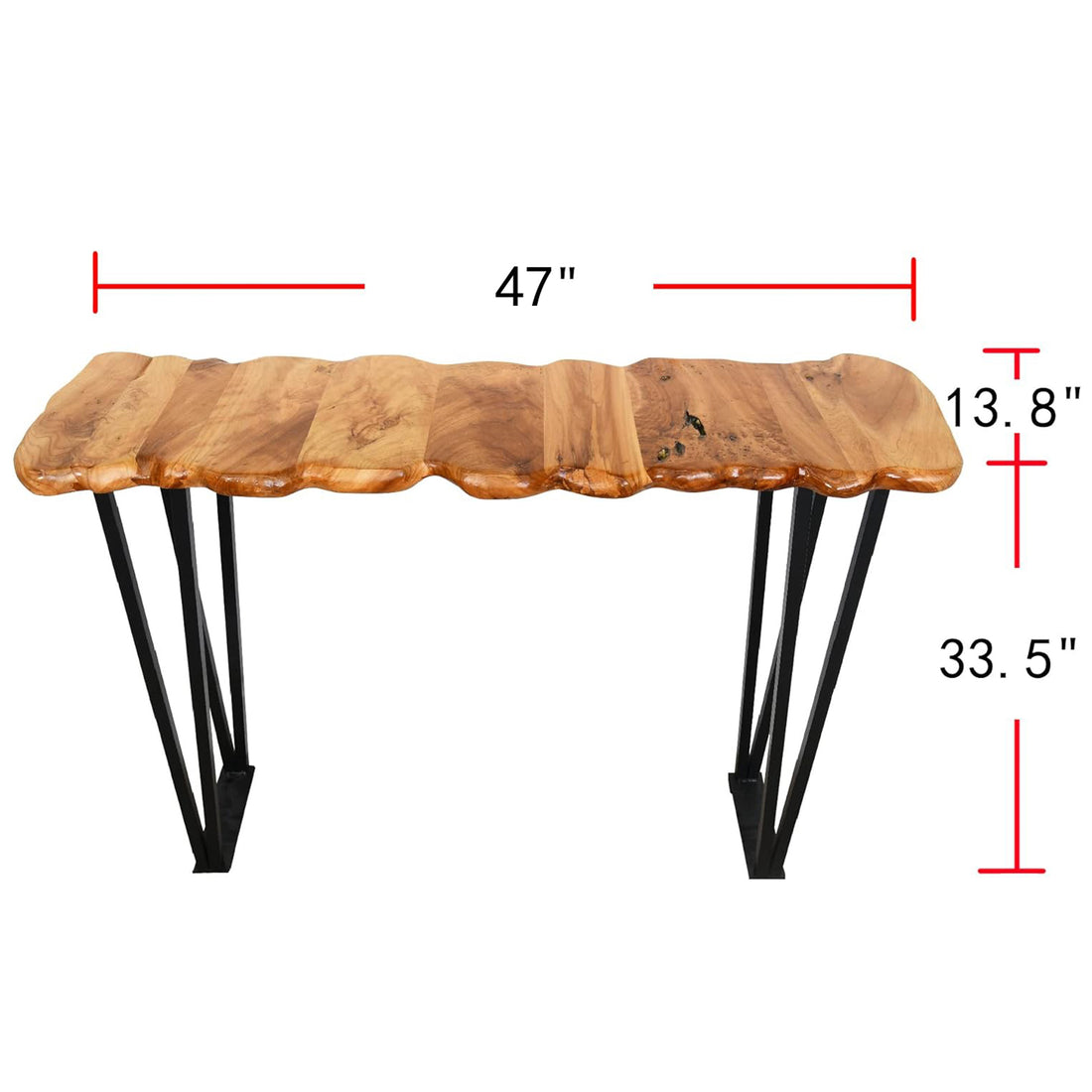 Cedar Wood Console Table (47&quot; x 13.8&quot; x 33.5&quot;)