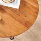 Elm Wood Round Coffee Table - 27.6" x 27.6" x 15.5"H