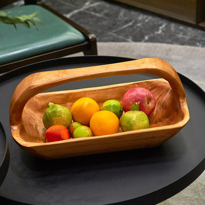 Rectangle Cedar Wood Serving Basket (16.8&quot; x 8.2&quot; x 7.8&quot;)