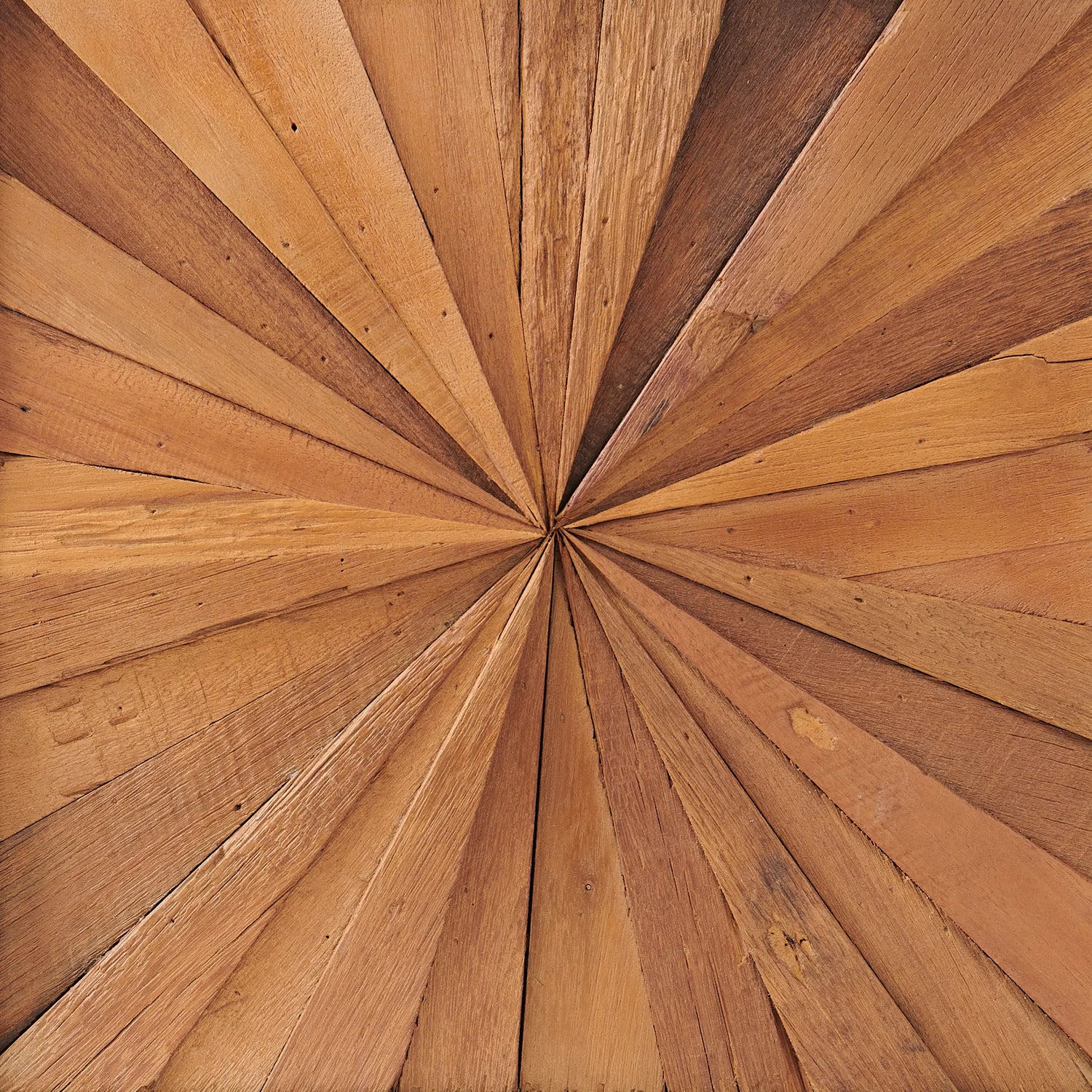 Sunrise Teak Wood Wall Art (17&quot; x 17&quot; x 1.6&quot;)