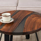 Mesa de madera de resina epoxi 