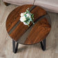Mesa de madera de resina epoxi 
