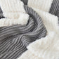 Faux Fur Knitted Throw Blanket