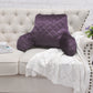 Velvet Quilted Bedrest Pillow Backrest Pillow - 20" x 18" x 17"