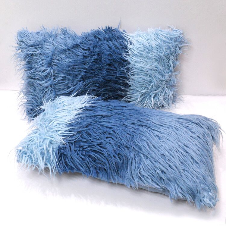 Teal mongolian outlet pillow