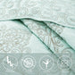 Damask 4 Piece Embroidery Bedspread Set