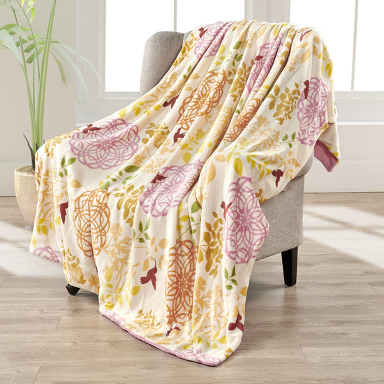 Printed Flannel Throw Blanket  - 60" x 80"