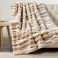 Tip Dying Two Tone Faux Fur Throw Blanket - 50" x 60"