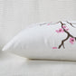 Fundas de almohada decorativas de 2 piezas de lona bordada - Flor de cerezo
