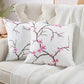 Embroidery Canvas 2 Piece Decorative Pillow Covers - Cherry Blossom