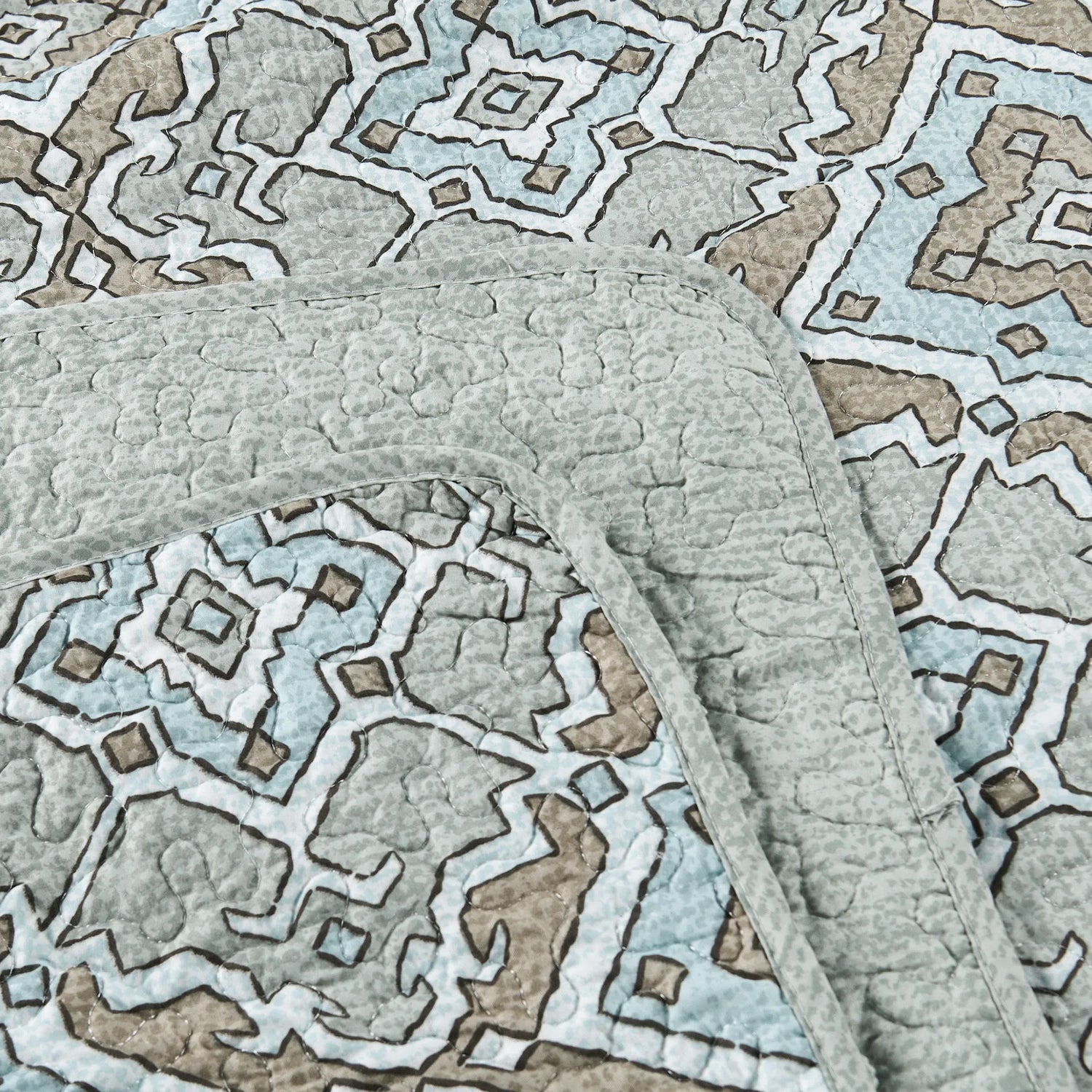 5 Piece Diego Printed Microfiber Quilts Set