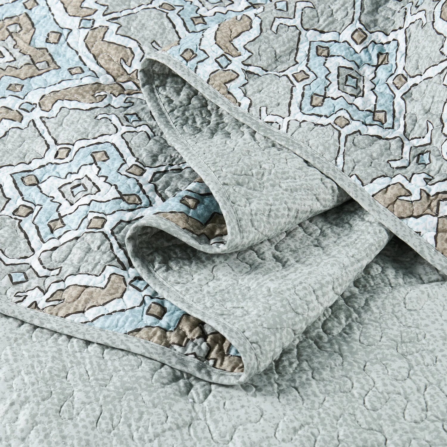 5 Piece Diego Printed Microfiber Quilts Set