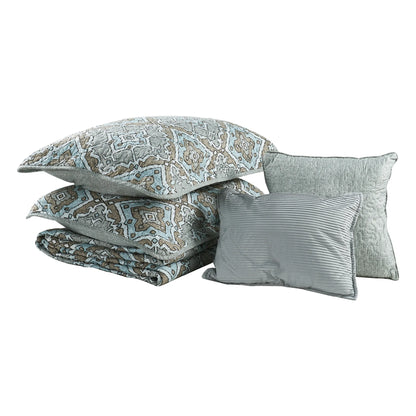 5 Piece Diego Printed Microfiber Quilts Set
