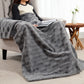 Leaf Pattern Faux Fur Throw Blanket - 50x60 inches