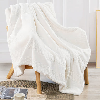 Snow Rabbit Faux Fur Throw Blanket (50&quot;x60&quot;)