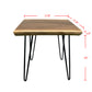 Pieced Teak Side Table - 17.8" x 17.8" x 20.9"