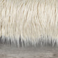 Mongolian Faux Fur Ottoman With Black Legs