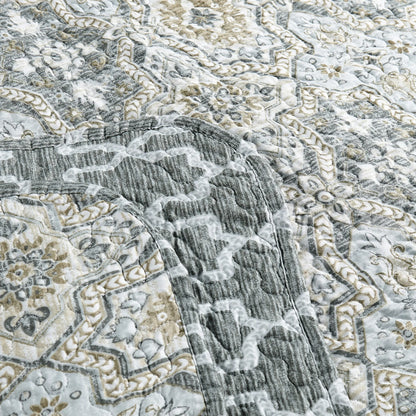 5 Piece Lanza Printed Microfiber Quilts Set