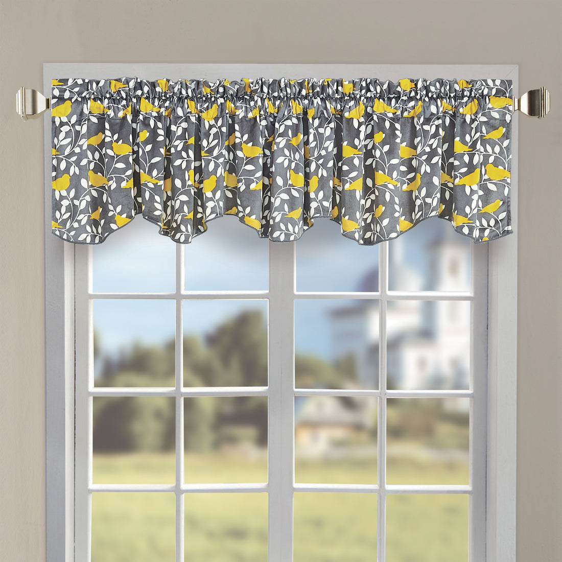 Canary Printed Microplush Valance (60"x19")