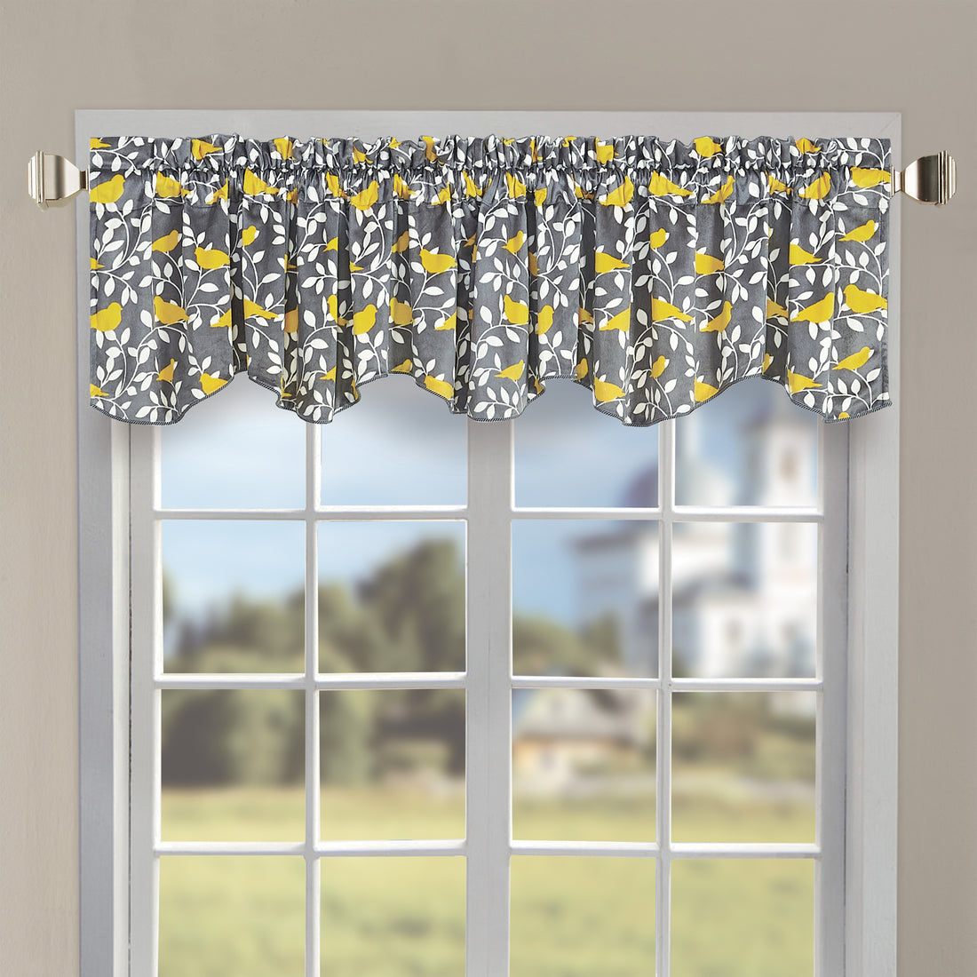 Canary Printed Microplush Valance (60&quot;x19&quot;)