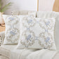 Embroidery Canvas 2 Piece Decorative Pillow Covers -Rose