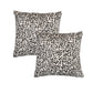 Faux fur Snow Leopard 2 Piece Decorative Pillow Covers - 20" x 20"