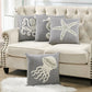 Sea World Faux Linen 4 Piece Decorative Pillow Covers - 20" x 20"