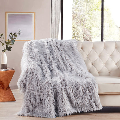 Mongolian Faux Fur Throw Blanket - 50&