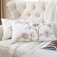 Embroidery Canvas 2 Piece Decorative Pillow Covers - Spring Flower