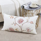 Fundas de almohada decorativas de 2 piezas de lona bordada -Flor de primavera 