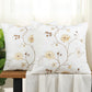 Fundas de almohada decorativas de 2 piezas de lona bordada -Flor de primavera 