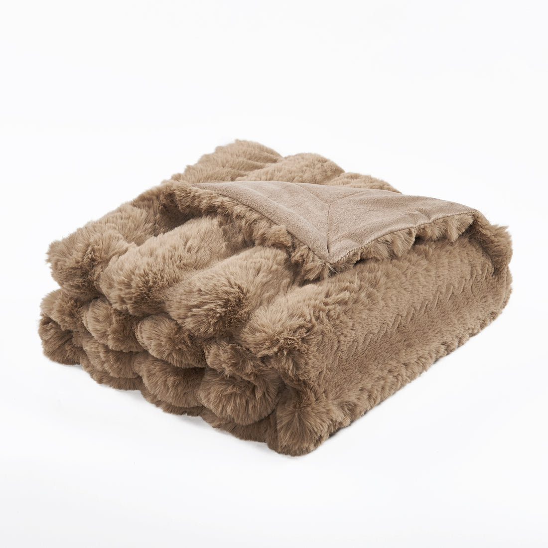 Tread Pattern Rabbit Faux Fur Throw Blanket (50"x60")