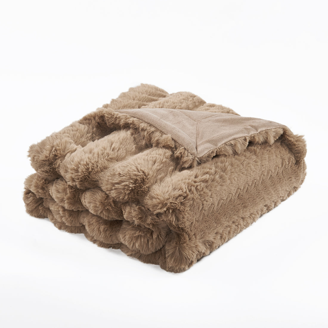 Tread Pattern Rabbit Faux Fur Throw Blanket - 50&quot;x60&quot;