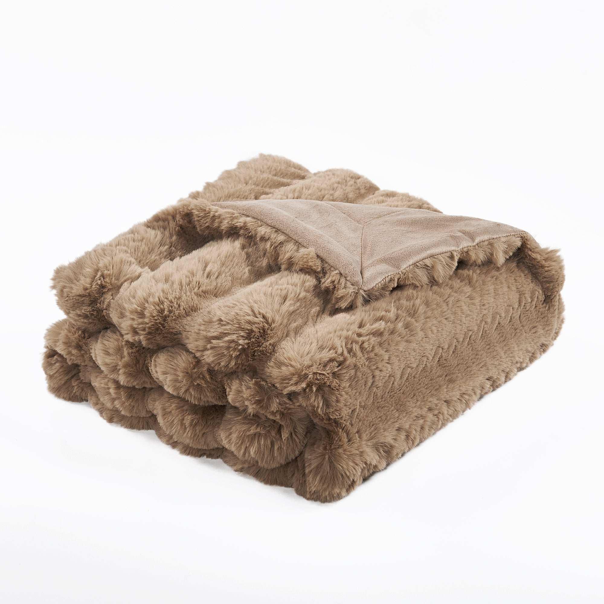 Tread Pattern Rabbit Faux Fur Throw Blanket (50&quot;x60&quot;)