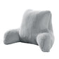 Solid Light Faux Fur Bedrest Pillow Backrest Pillow, 20" x 18" x 17"
