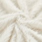 Textured Faux Fur ivory Throw Blanket - 50"x60"