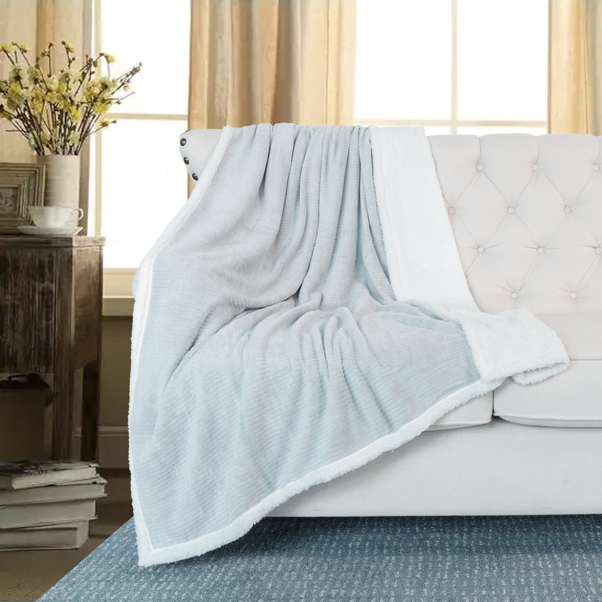 Tangier Throw Blanket - Silver Grey (50&quot;x70&quot;)