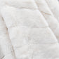 Rabbit Fur Throw Blanket & 2 Pillow Cover Set