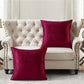 Satin Quilted Paisley 2 Piece Decorative Pillow Covers - Burgundy