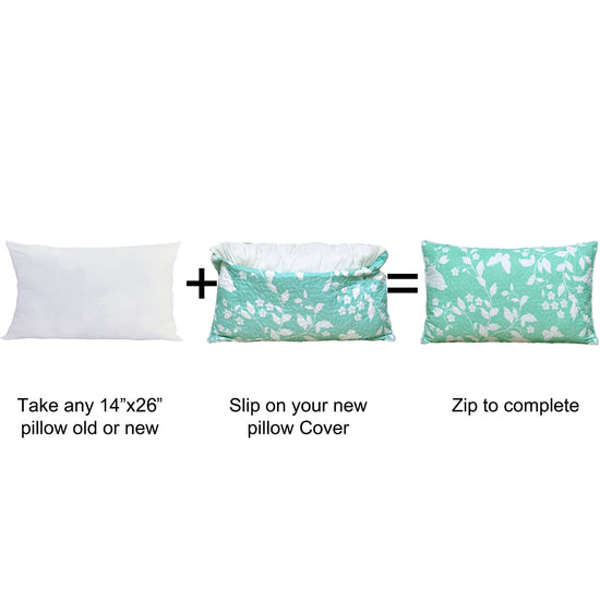 Printed Microfiber 2 Piece Decorative Pillow Covers- 14&