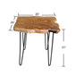 Mesa auxiliar con taburete Cedar Roots y patas en forma de horquilla 