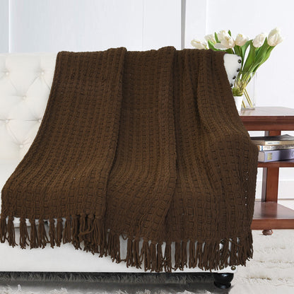Space Yarn Knitted Throw Blanket