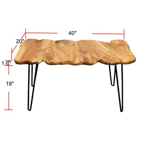 Mesa de centro de madera de cedro multipieza - XL 